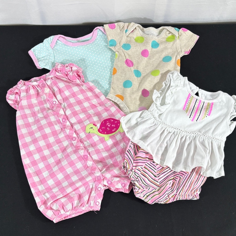 Charming Kids Bodysuit Set - Pink, Blue, White